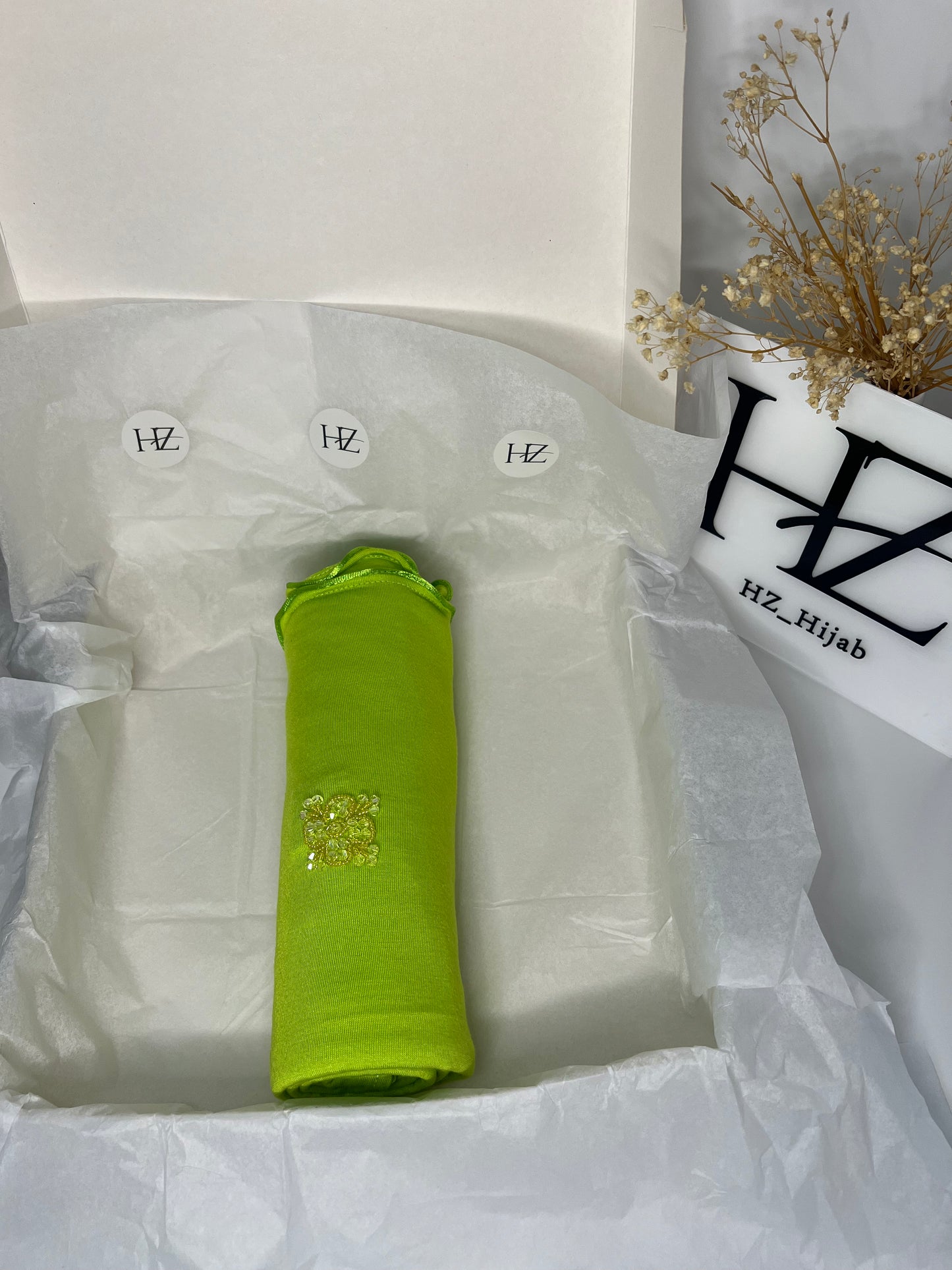 Hijab Jersey Luxury Cristal Lime