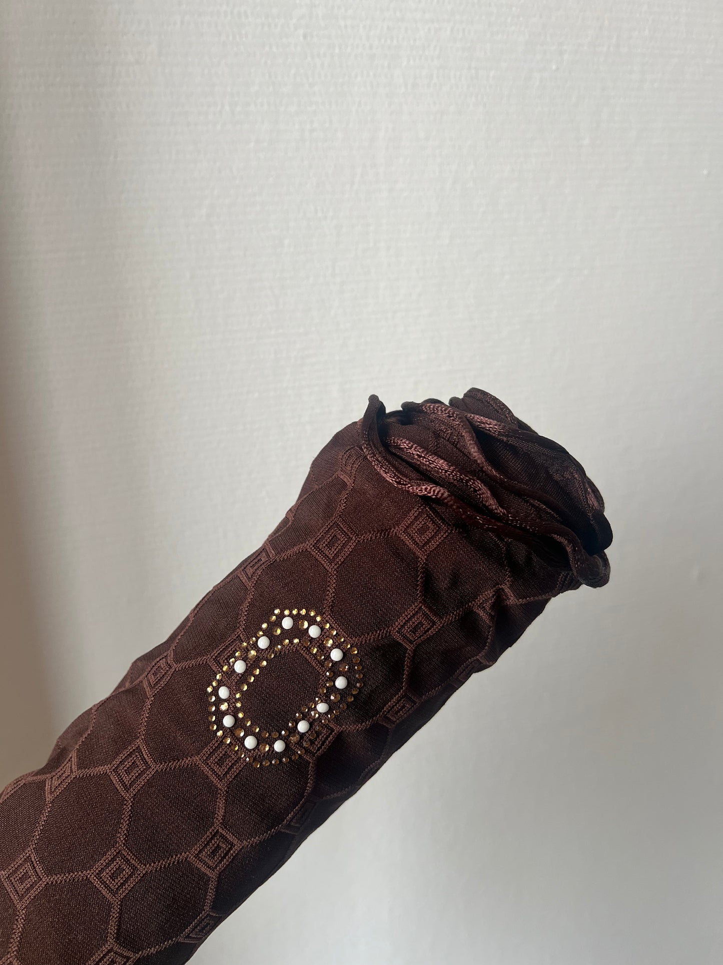 Hijab Jersey Olograph Design Brown