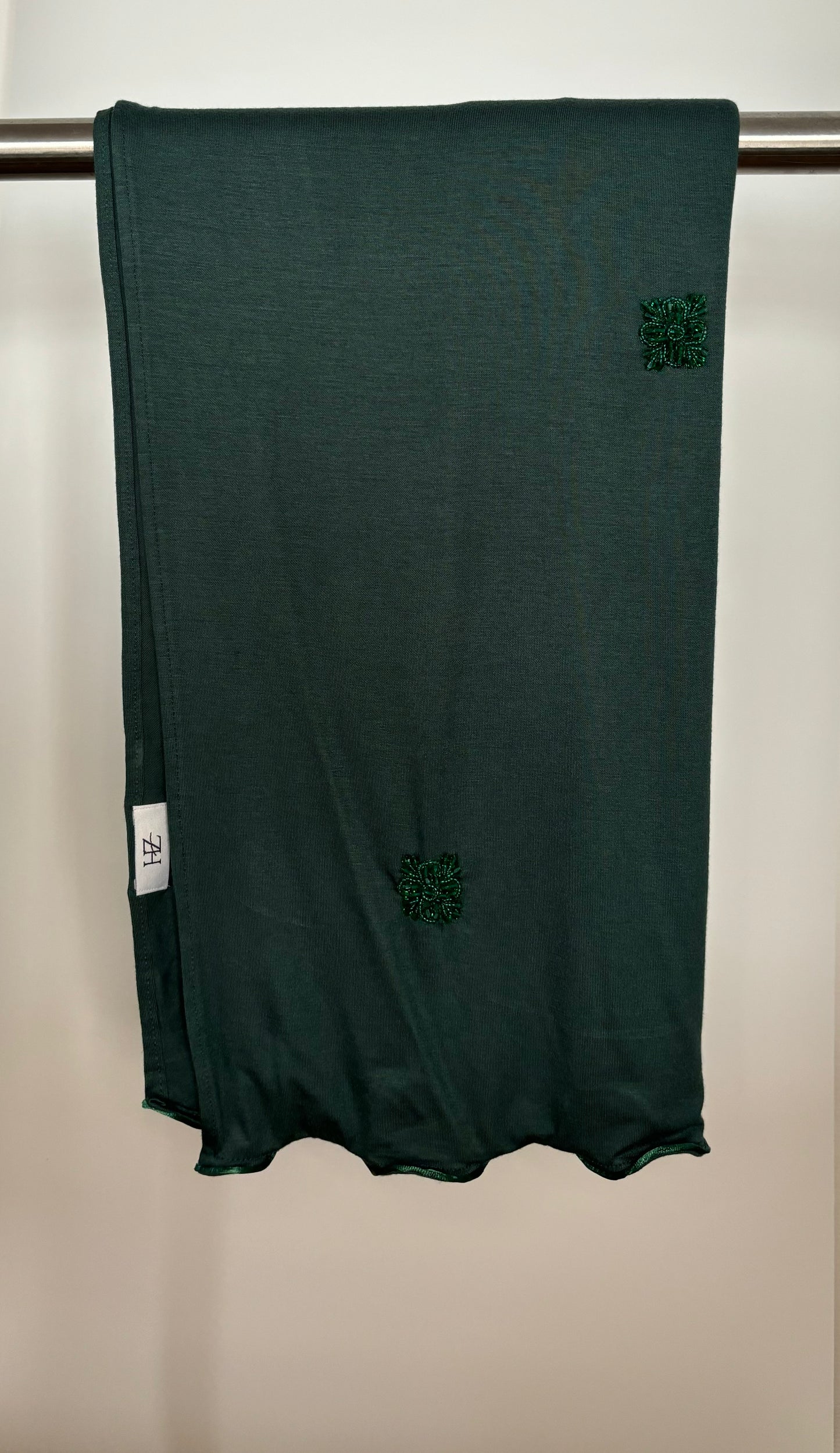 Hijab Jersey Luxury Cristal Royal Green