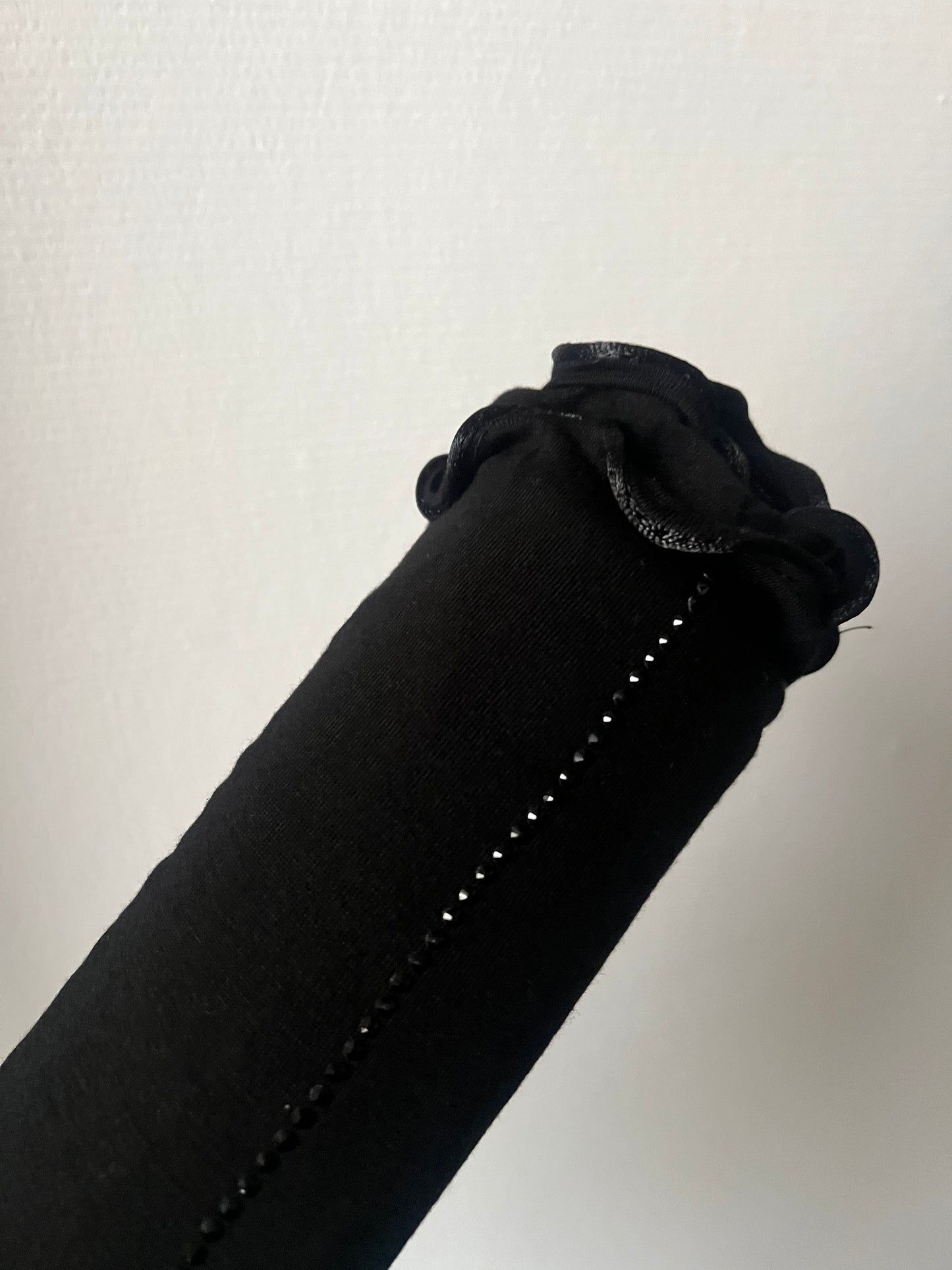 Hijab Jersey Luxury Rhinestones Black