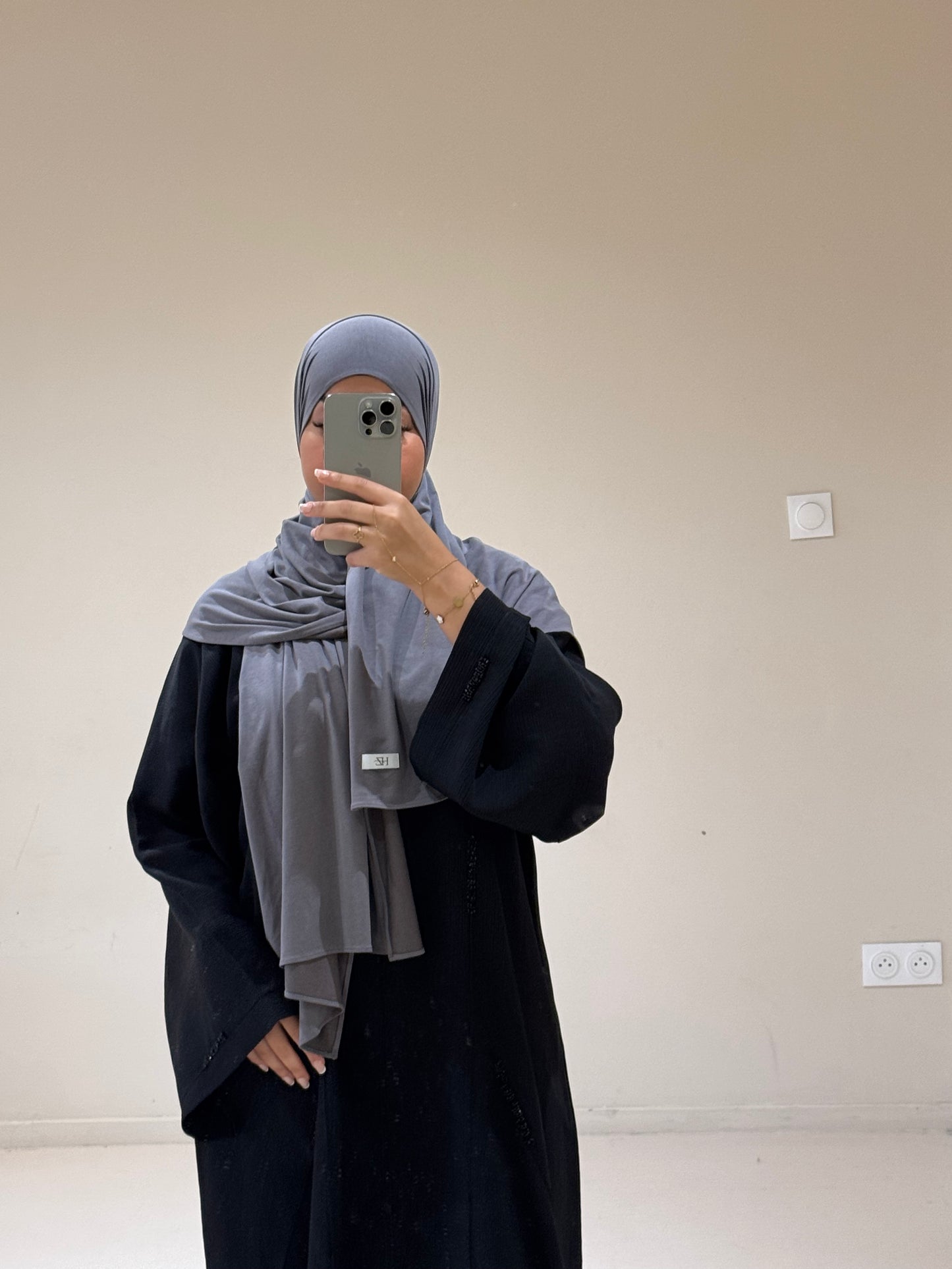 Hijab Jersey Breathable Gris Foncé