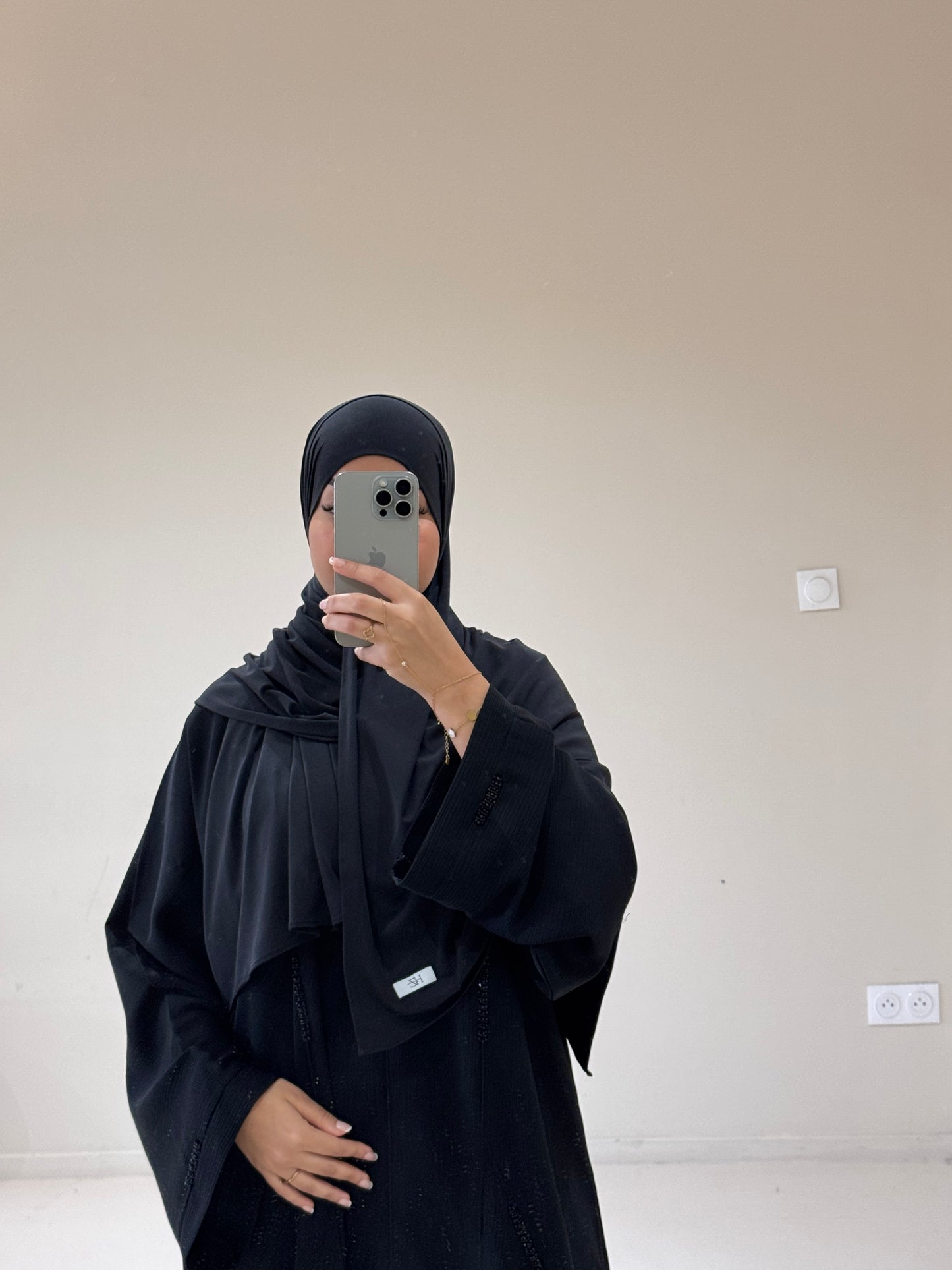 Hijab Jersey Breathable Noir