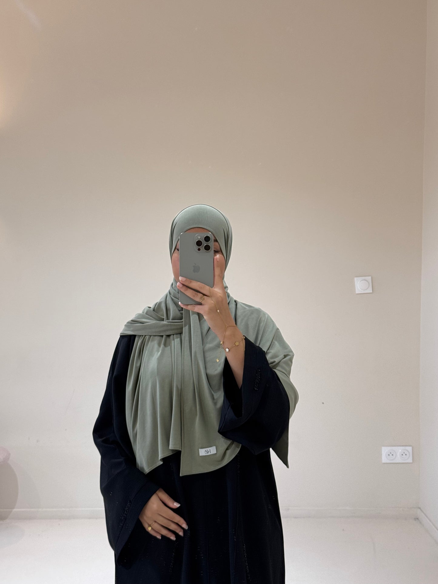 Hijab Jersey Breathable Vert Kaki