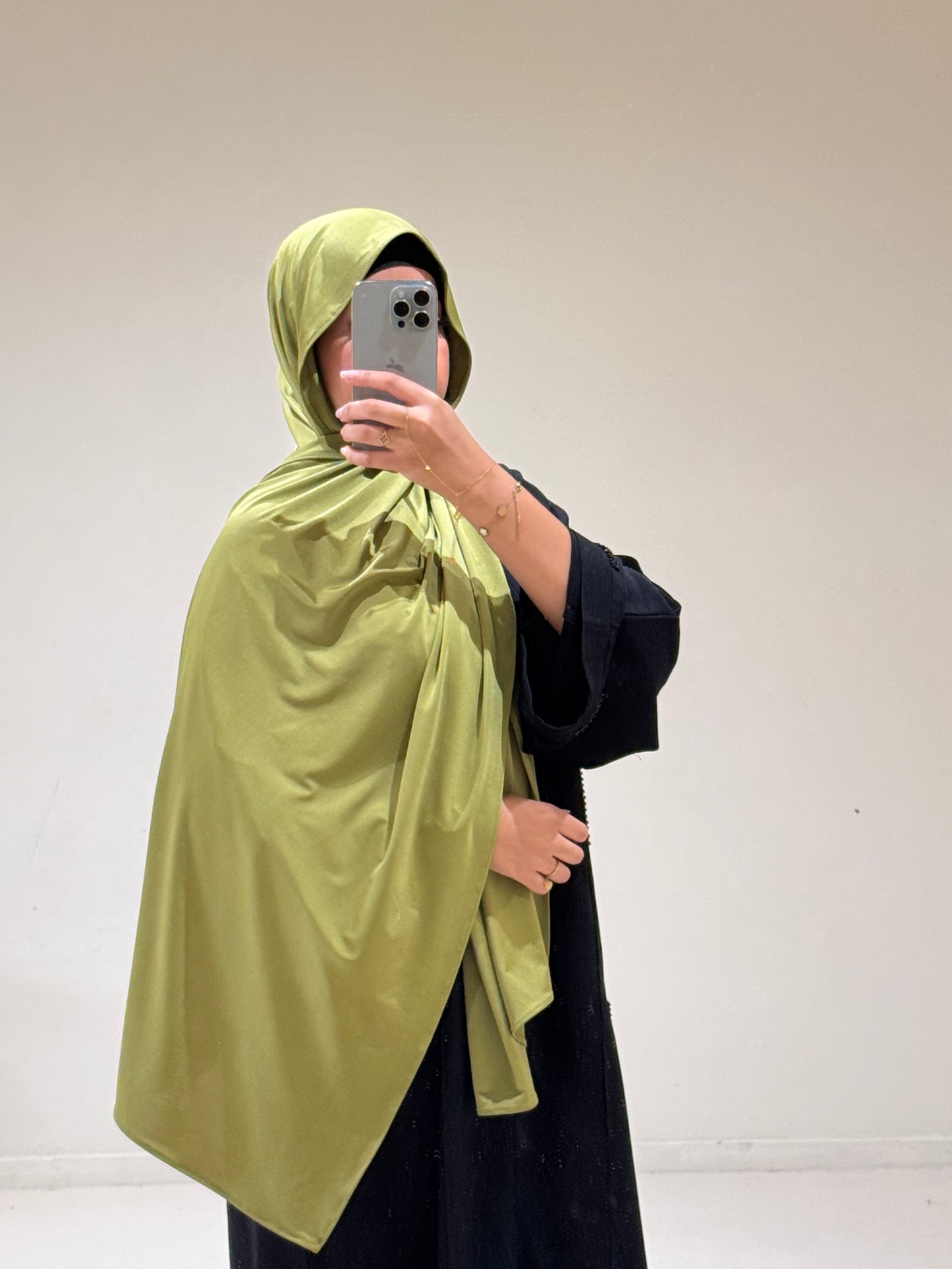 Hijab Jersey Premium Satiné Pistacchio